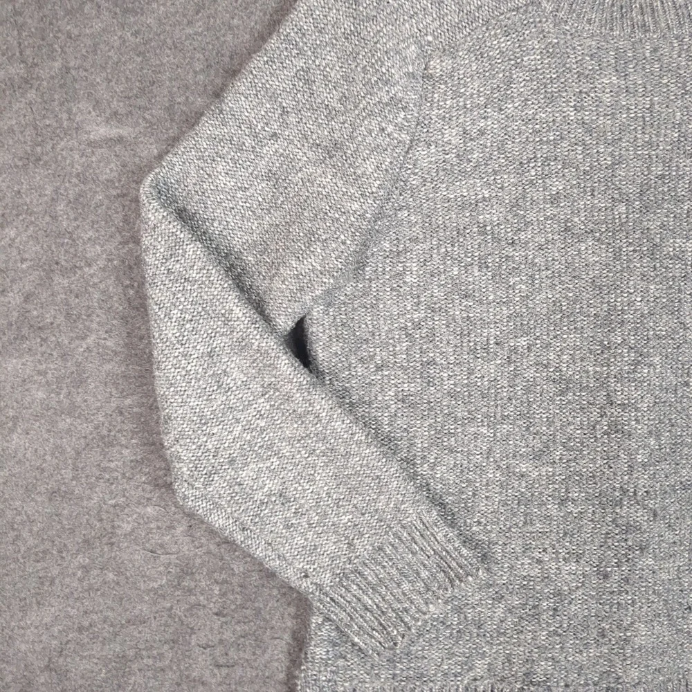 Banana‎ Republic Mens Small Gray Marl Chunky Knit Crewneck Raglan Sweater